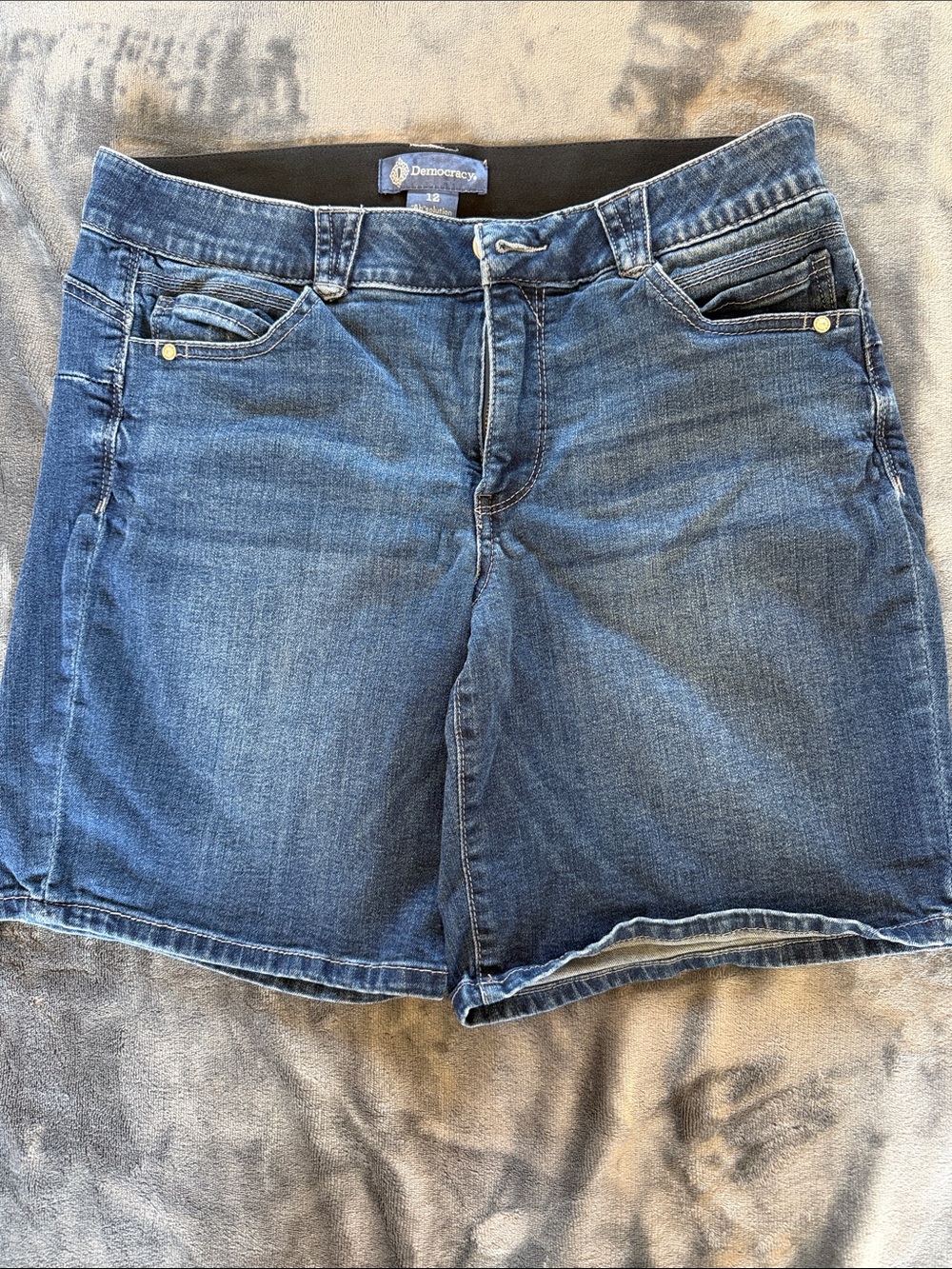 Democracy Mid Blue Denim Shorts